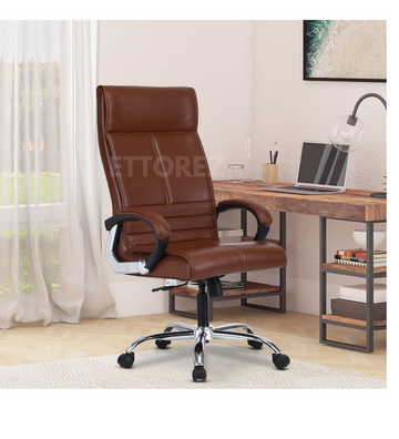 Ettorez AMAZE HB TAN Premium Leatherette High Back Chair