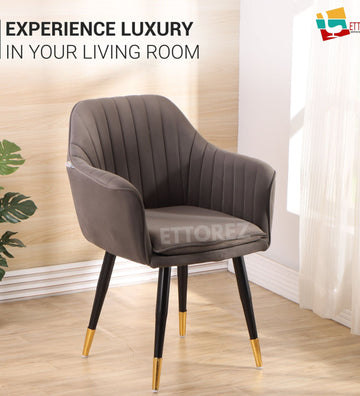 Ettorez LOTUS-ITALIAN GREY Modern/Unique Bedroom Accent Chair