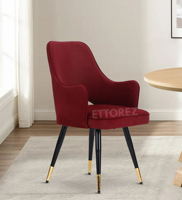 Ettorez ELEGANCE-WINE/MEHROON Modern/Unique Bedroom Accent Chair