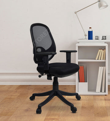 Ettorez BEN-07 Mid Back Mesh Ergonomic Black Office Chair
