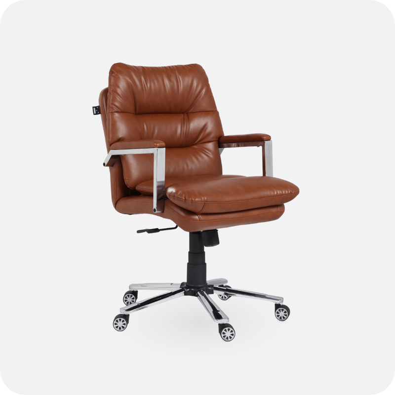 Leatherette Finish Low Back Chairs