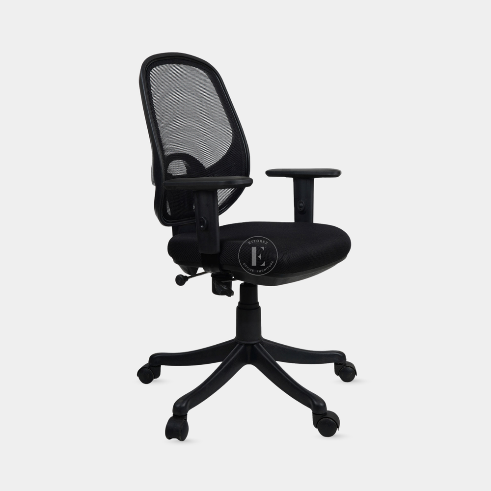 Ettorez BEN-07 Mid Back Mesh Ergonomic Black Office Chair