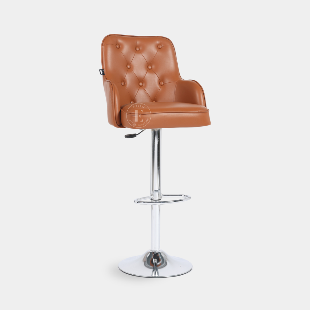 Ettorez Meteor Solid Steel Bar and counter stool Tan