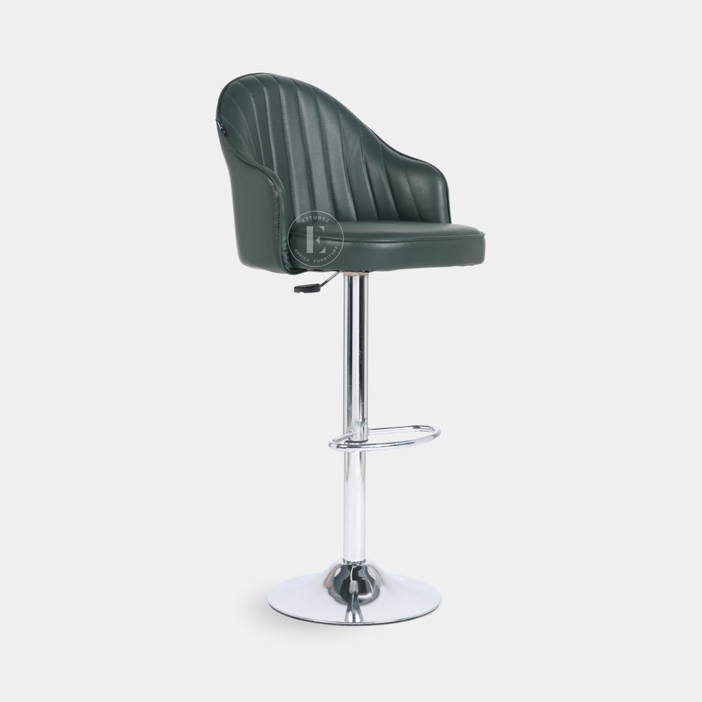 Ettorez Orbit Solid Steel Bar and counter stool Emerald
