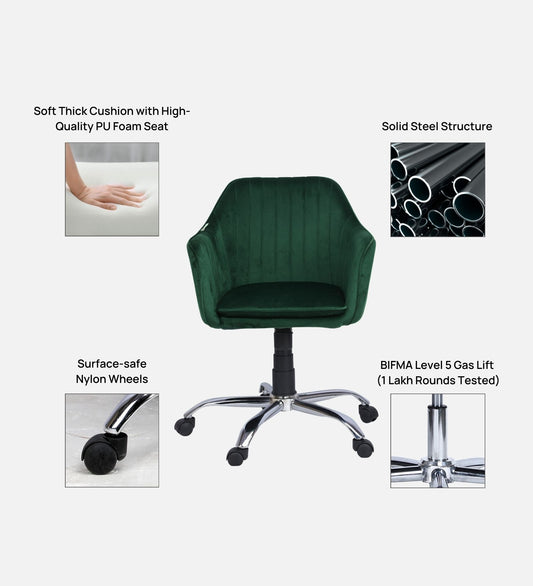 Ettorez Glory Emerald  Modern/Unique Bedroom Office Chair