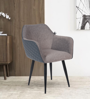 Ettorez Rigal Grey and Grey Modern/Unique Bedroom Accent Chair