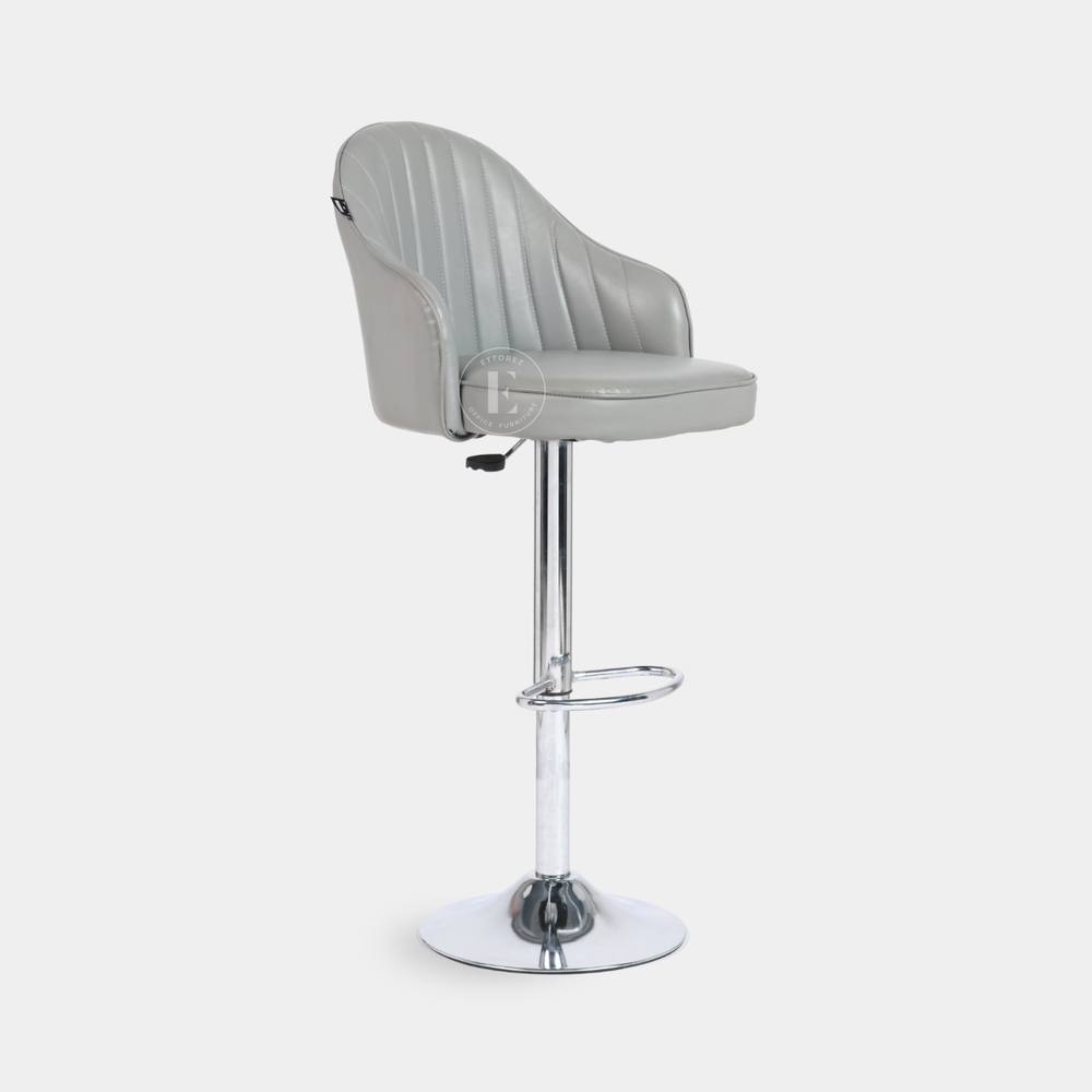 Ettorez Orbit Solid Steel Bar and counter stool Grey