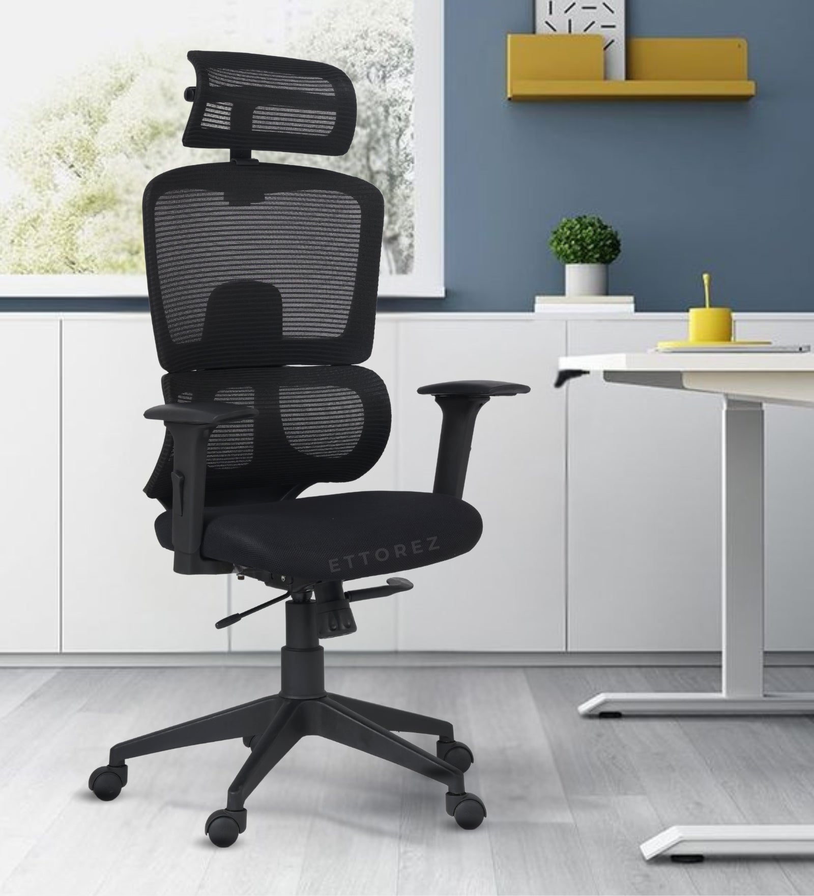 Ettorez FALCON Black High Back Ergonomic Mesh Office Chair