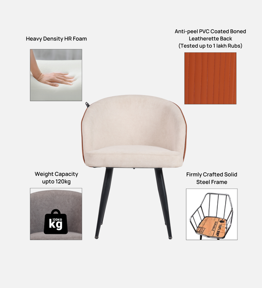 Ettorez Nest Beige and Tan Modern/Unique Bedroom Accent Chair