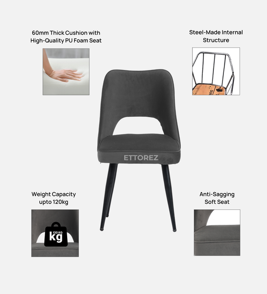 Ettorez Daisy-GREY Modish Accent Chair