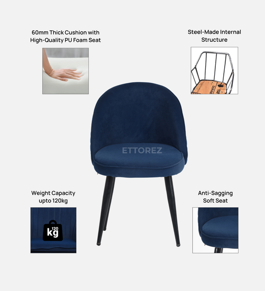 Ettorez IRIS- SAPPHIRE BLUE Lifestyle Accent Chair
