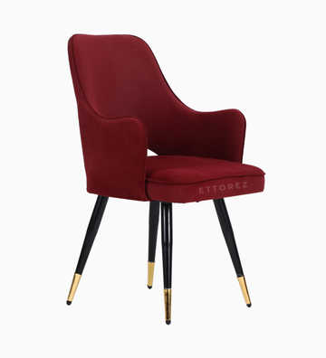 Ettorez ELEGANCE-WINE/MEHROON Modern/Unique Bedroom Accent Chair