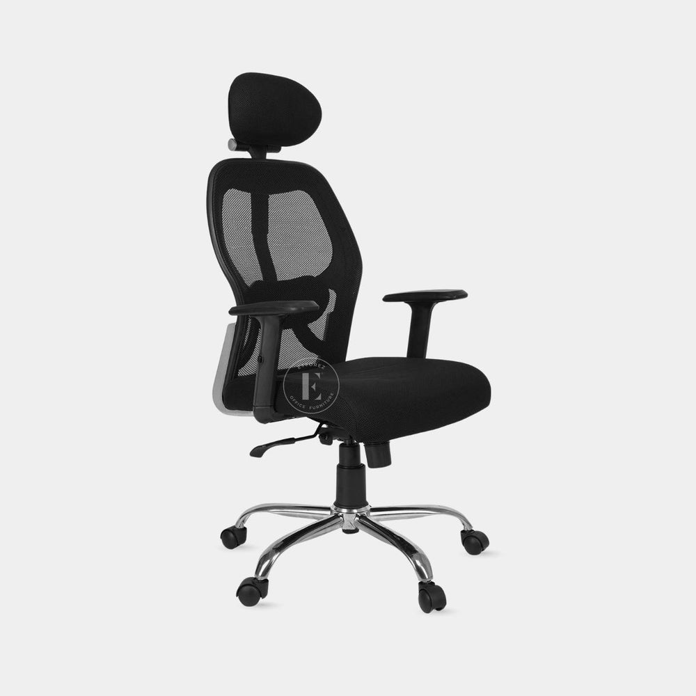 Ettorez MATT NR High Back Mesh Office Chair with Headrest and Lumbar Support