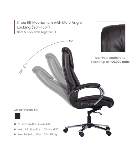 Ettorez GLOSTER High Back Leatherette Office Chair