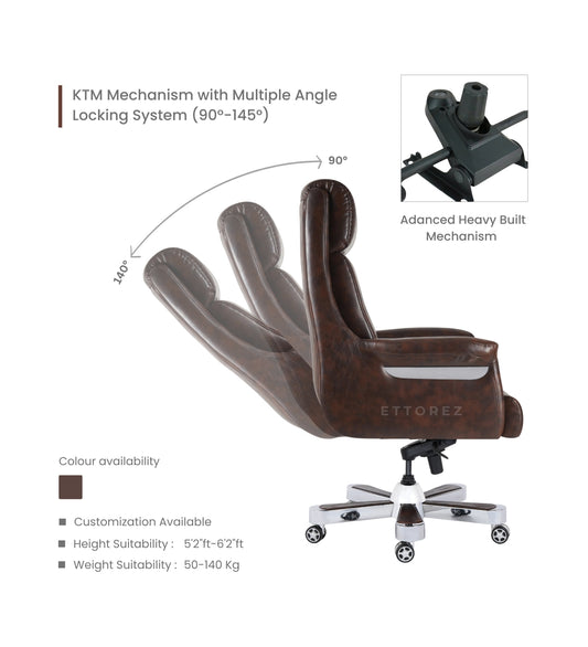 Ettorez GOLD Premium High Back Ergonomic Boss Chair