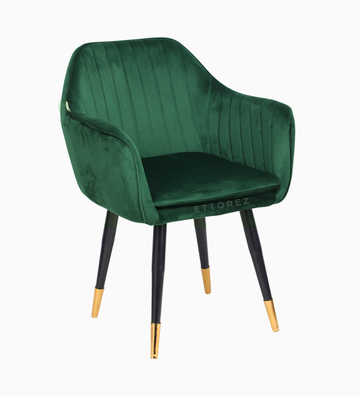 Ettorez LOTUS- Emerald Green Modern/Unique Bedroom Accent Chair