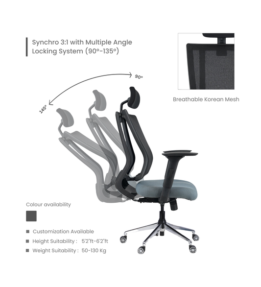 Ettorez ITALIA High Back Mesh Office Chair