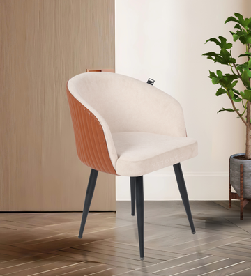 Ettorez Nest Beige and Tan Modern/Unique Bedroom Accent Chair