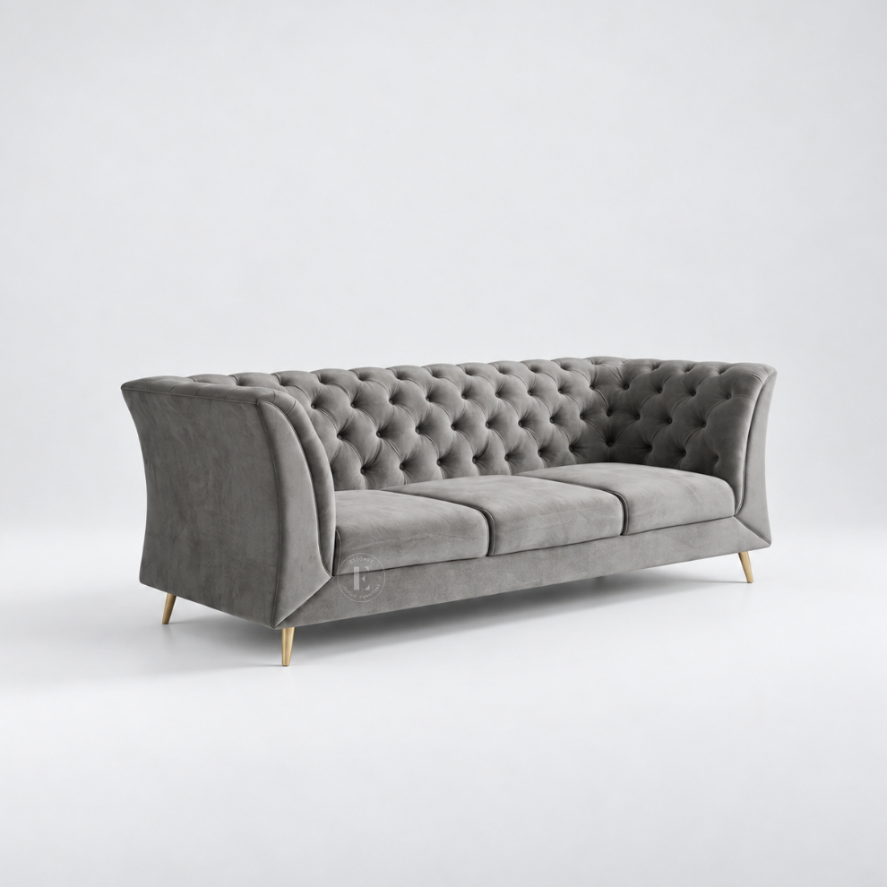 Ettorez DIPLOMAT Flared-Arm Modern Sofa
