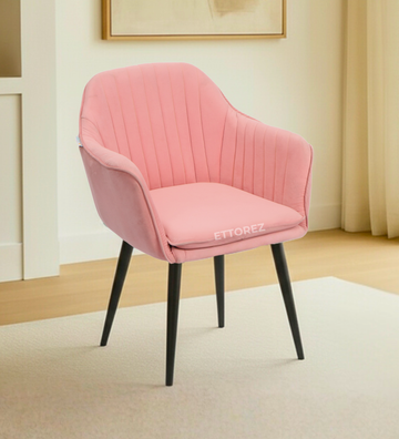 Ettorez LOTUS-SOFT PINK Modern/Unique Bedroom Accent Chair