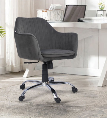 Ettorez Glory Grey Modern/Unique Bedroom Office Chair