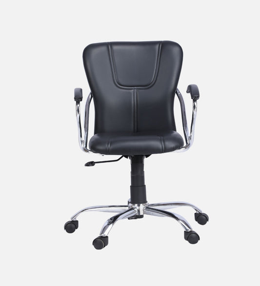 Ettorez A Star Low  Back Leatherette Office Chair trending-Black