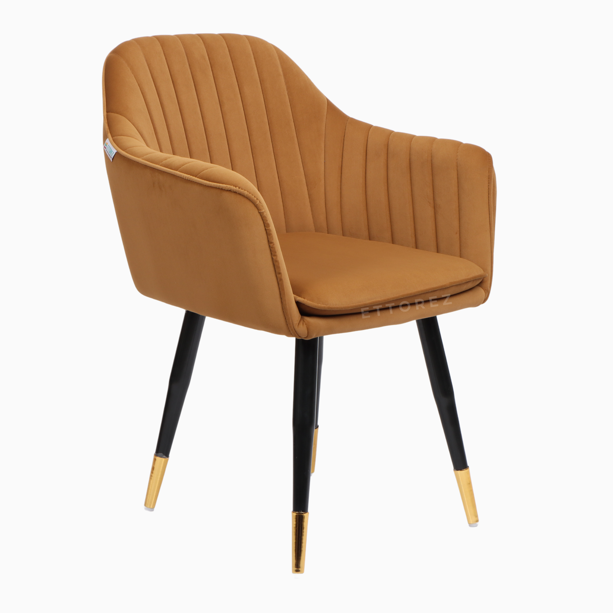 Ettorez LOTUS-GOLDEN/BEIGE Modern/Unique Bedroom Accent Chair