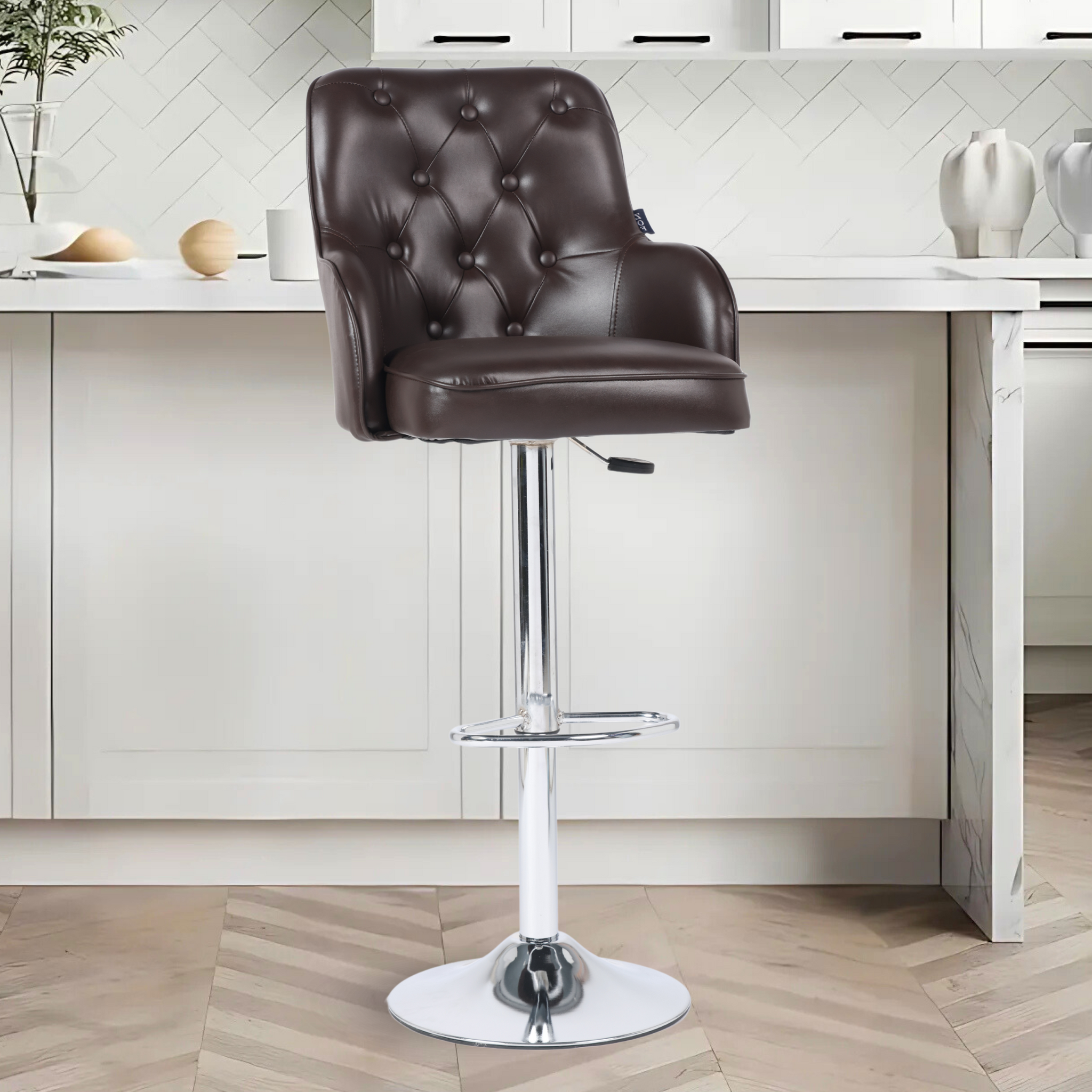 Ettorez Meteor Solid Steel Bar and counter stool Brown