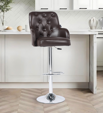 Ettorez Meteor Solid Steel Bar and counter stool Brown