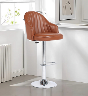 Ettorez Orbit Solid Steel Bar and counter stool tan