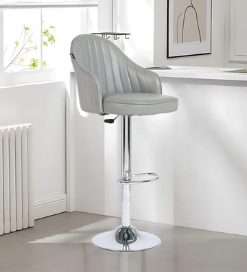 Ettorez Orbit Solid Steel Bar and counter stool Grey