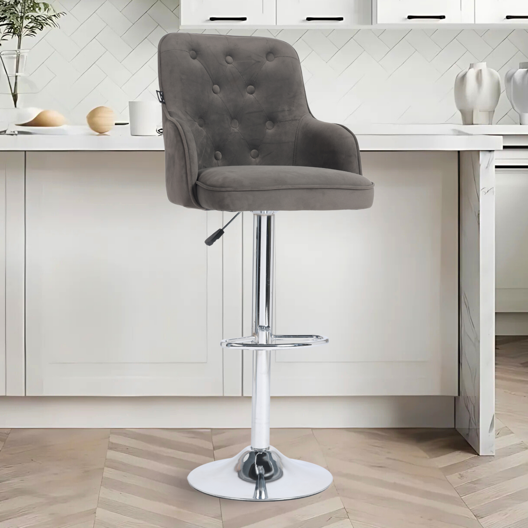 Ettorez Meteor Solid Steel Bar and counter stool Gray