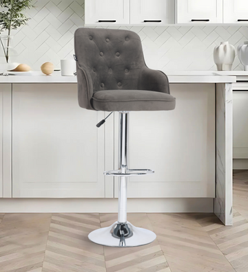 Ettorez Meteor Solid Steel Bar and counter stool Gray