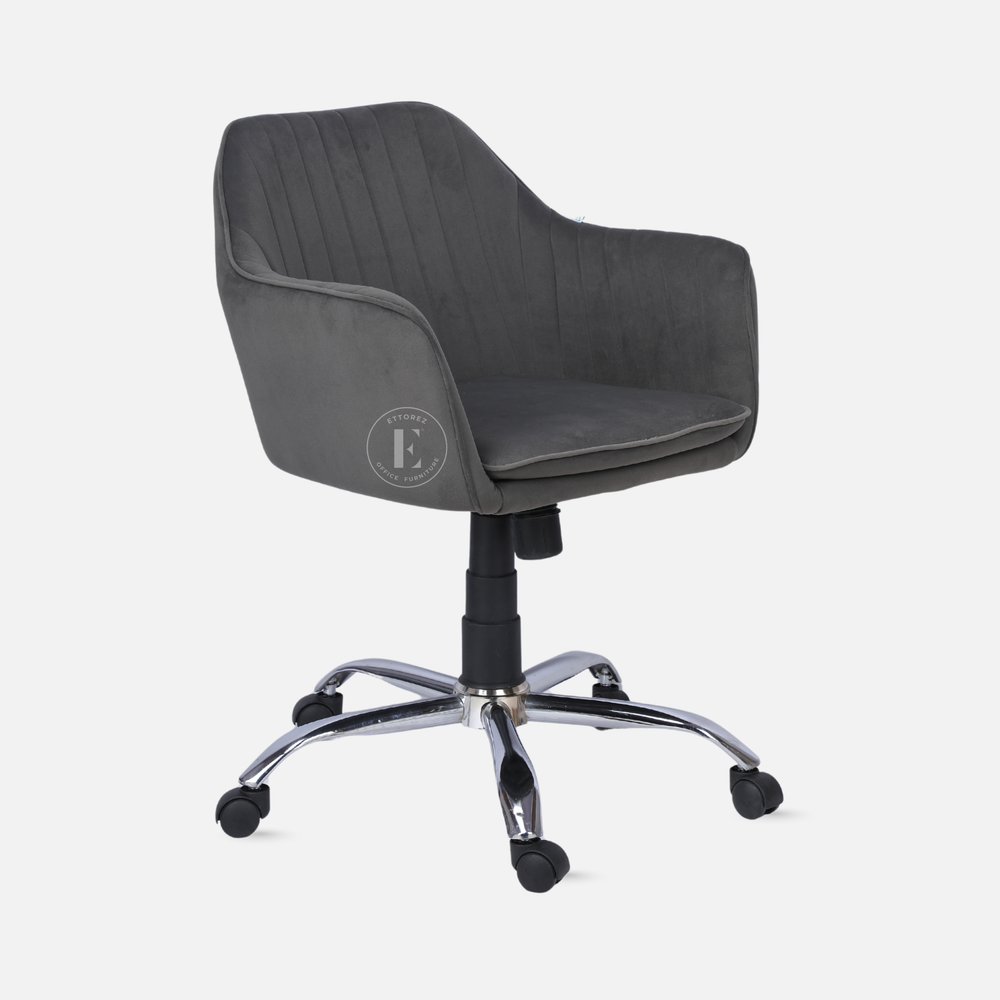 Ettorez Glory Grey Modern/Unique Bedroom Office Chair