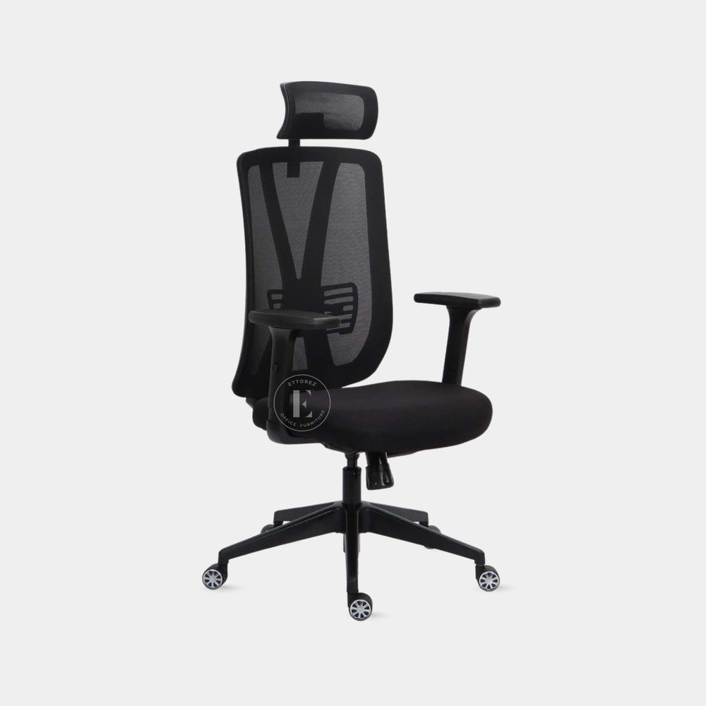 Ettorez ERGO-SPINE BLACK Premium Ergonomic Office Chair