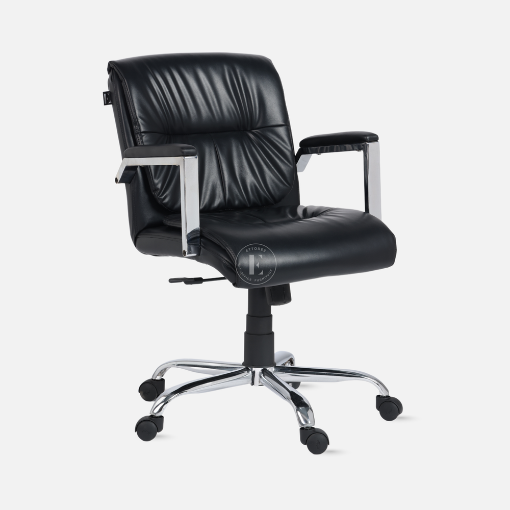 Ettorez Nova Ultra Premium Leatherette Office Chair- Black