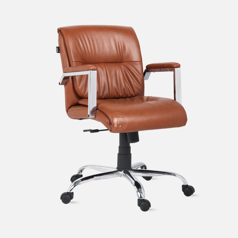 Ettorez Nova Ultra Premium Leatherette Office Chair- Tan