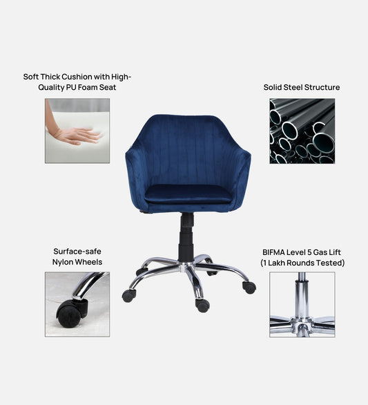 Ettorez Glory Blue Modern/Unique Bedroom Office Chair