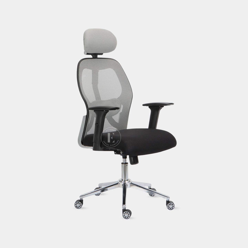 Ettorez MATT-DX High Back Mesh Ergonomic Grey Office Chair