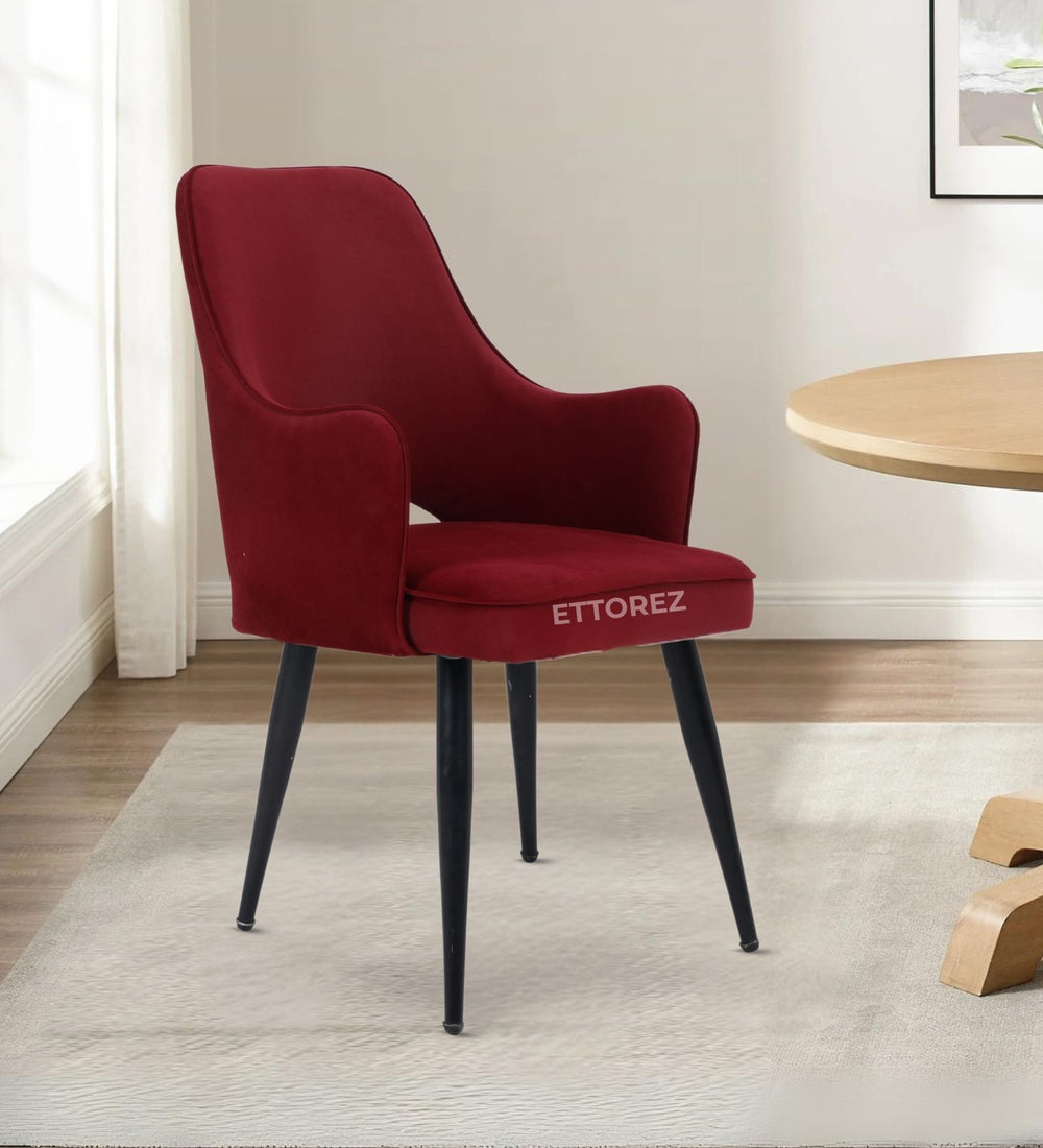 Ettorez ELEGANCE-WINE/MEHROON Modern/Unique Bedroom Accent Chair