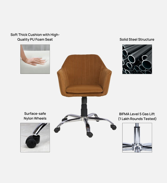 Ettorez Glory Golden Modern/Unique Bedroom Office Chair