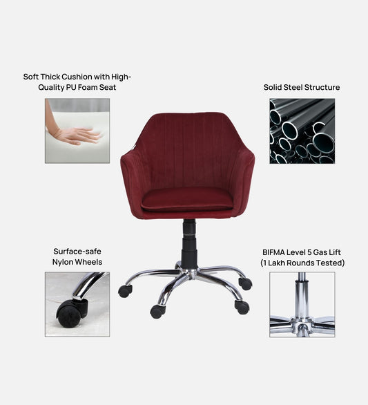 Ettorez Glory  Wine Modern/Unique Bedroom Office Chair