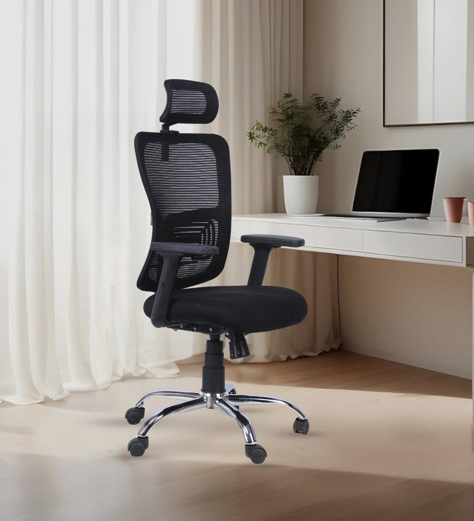 Ettorez Align-Pro Ergonomic Office Chair Black- Black