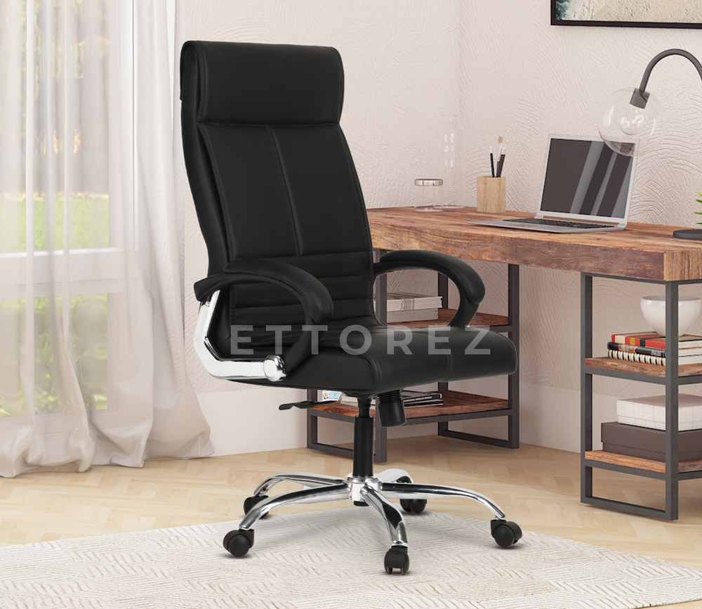 Ettorez AMAZE HB BLACK Premium Leatherette High Back Chair