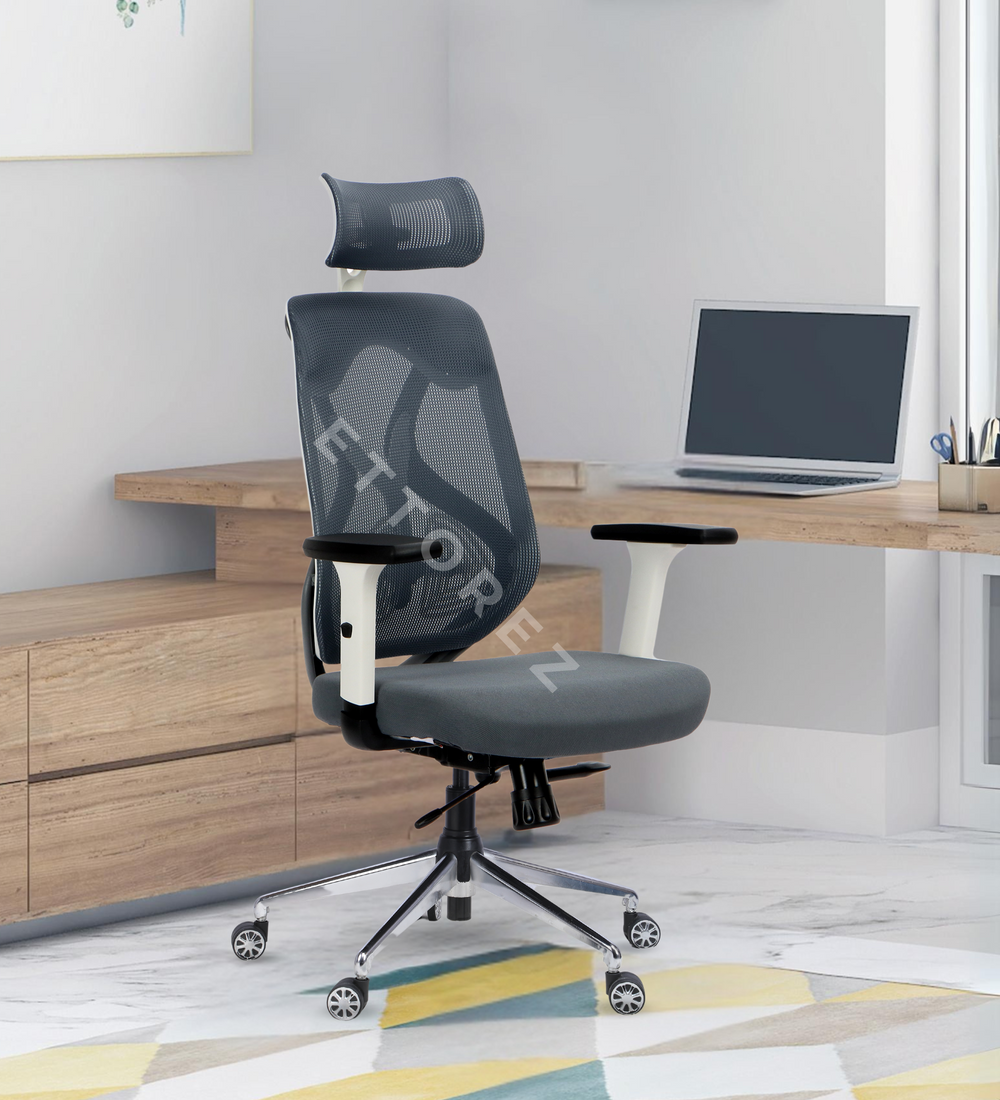 Ettorez BUTTERFLY WHITE High Back Ergonomic Mesh Office Chair