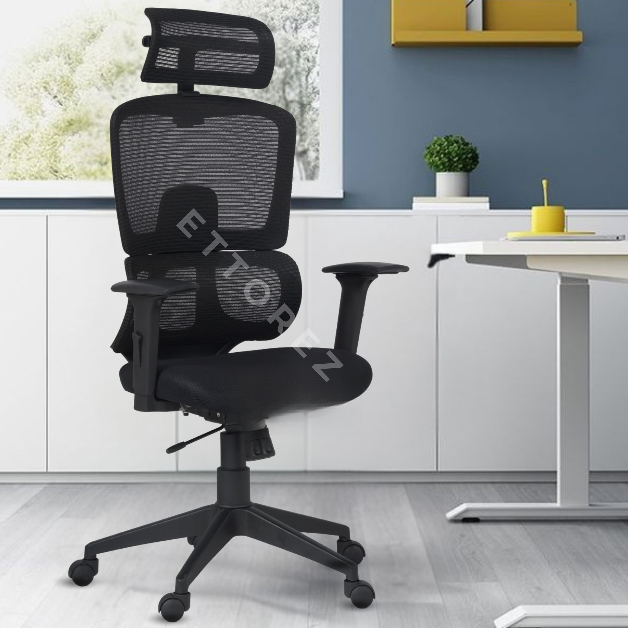 Ettorez FALCON Black High Back Ergonomic Mesh Office Chair