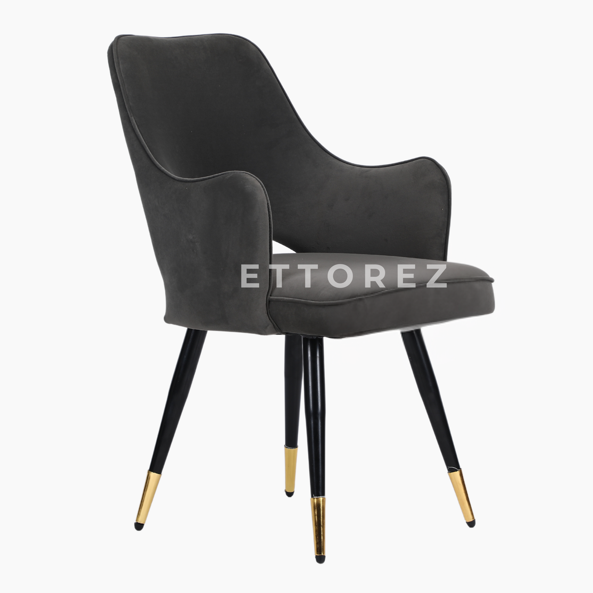 Ettorez ELEGANCE-GREY Modern/Unique Bedroom Accent Chair