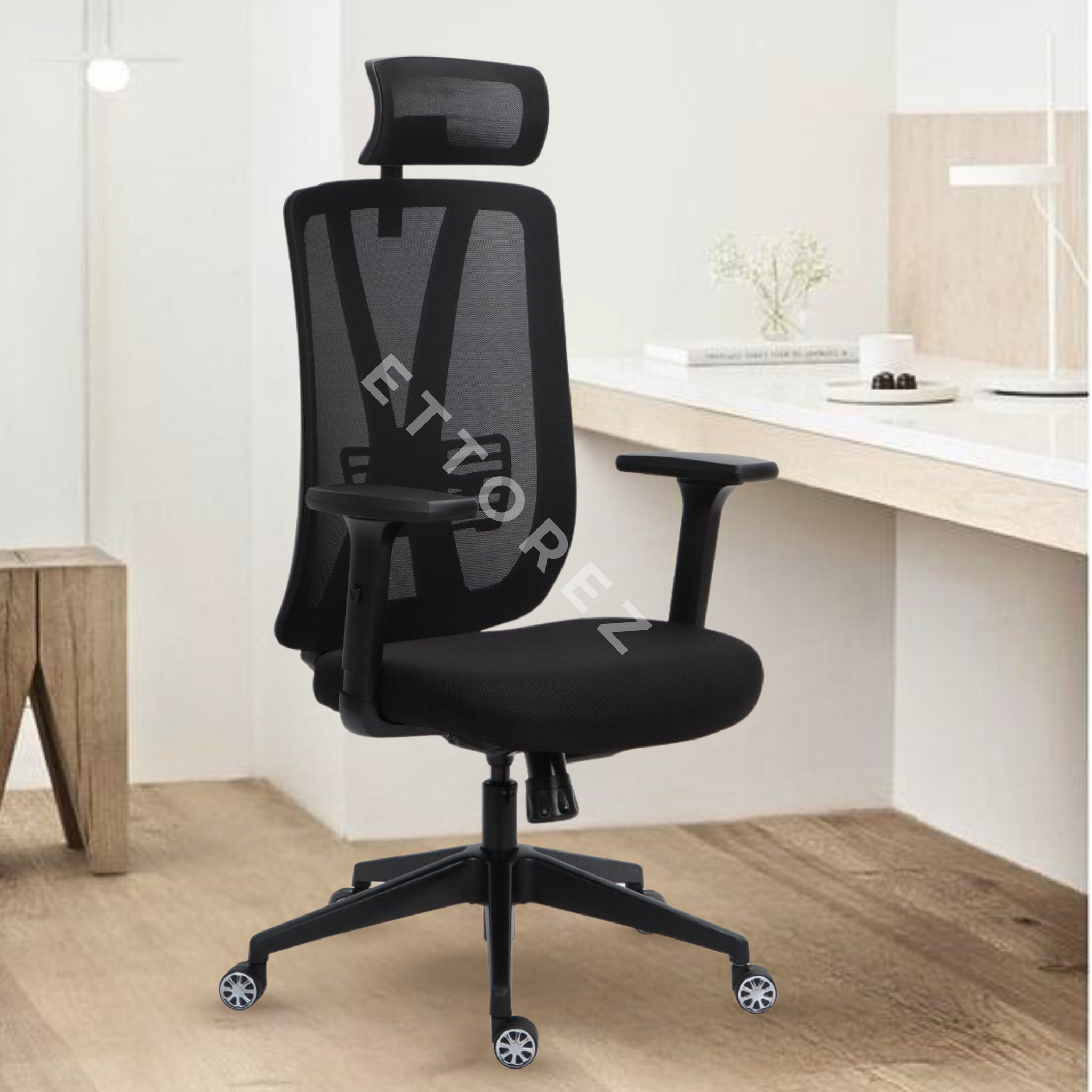 Ettorez ERGO-SPINE BLACK Premium Ergonomic Office Chair