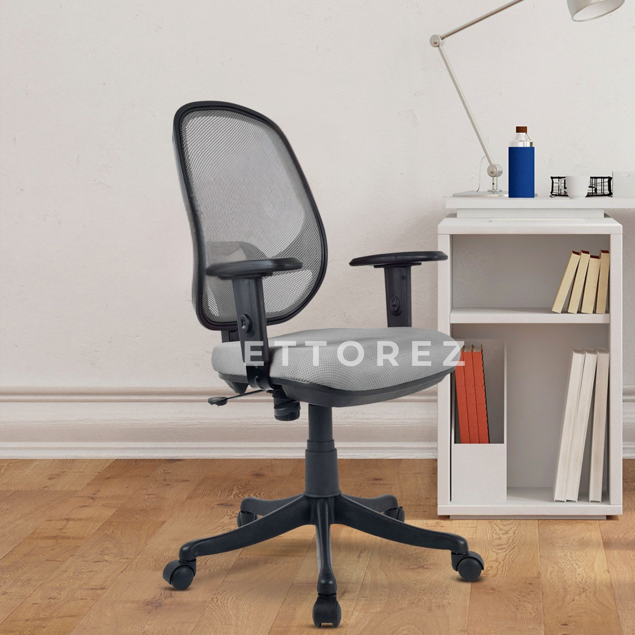 Ettorez BEN-07 Mid Back Mesh Ergonomic Grey Office Chair