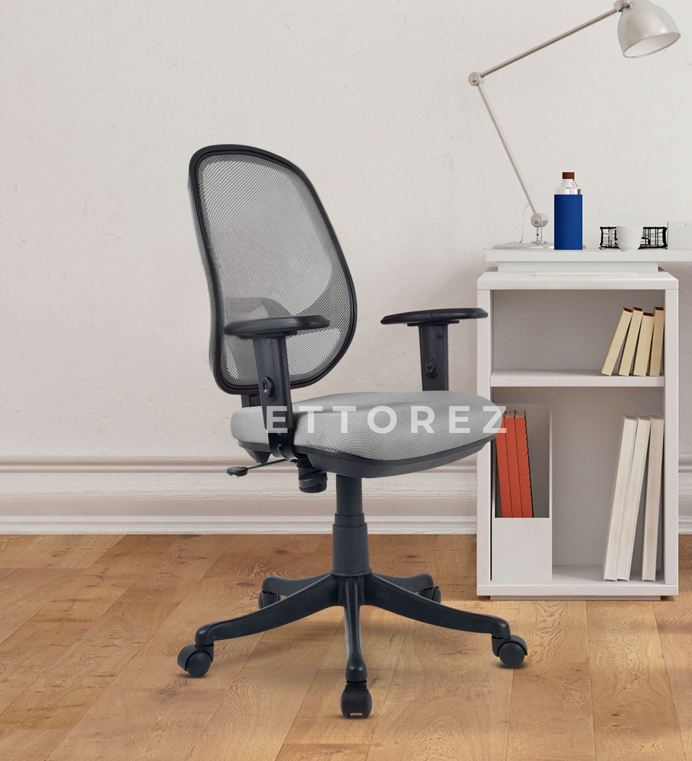 Ettorez BEN-07 Mid Back Mesh Ergonomic Grey Office Chair